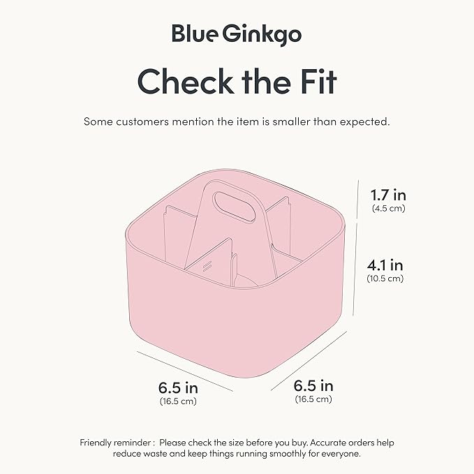 BLUE GINKGO Stackable Organizer Caddy, Made in Korea | Portable. Adjustable. - Image 3
