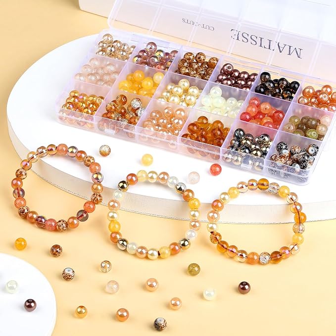 DUQGUHO 8mm Champagne Gold Beads - Image 3
