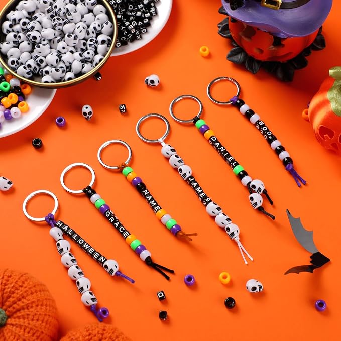 Landical 564 Pcs DIY Bead Keychain Kit Key Chain Making Craft Adjustable Letter - Image 5
