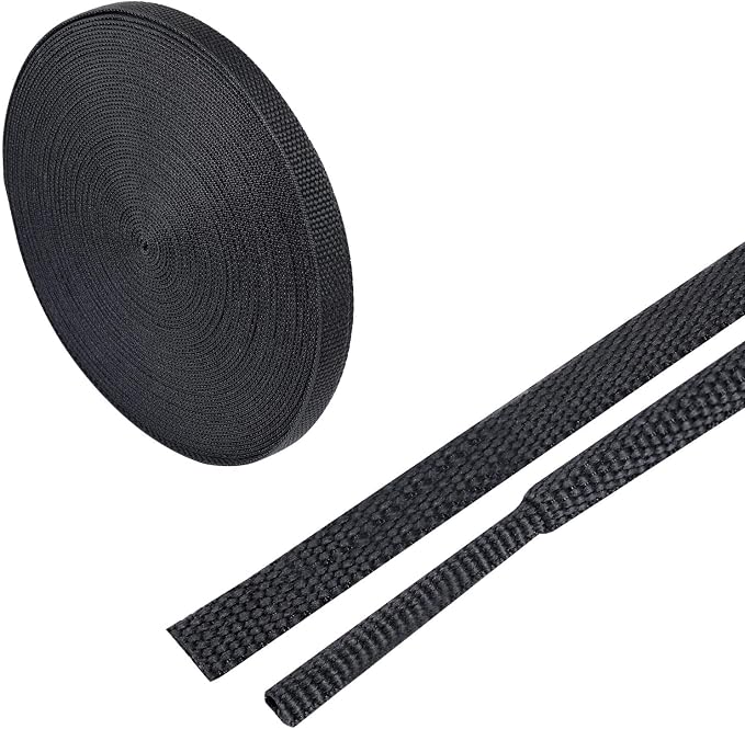 Heat Shrink Wire Loom 2:1 Shrinkable Braided Cable Sleeve 1/4 Inch ID-46ft by BuyUneed