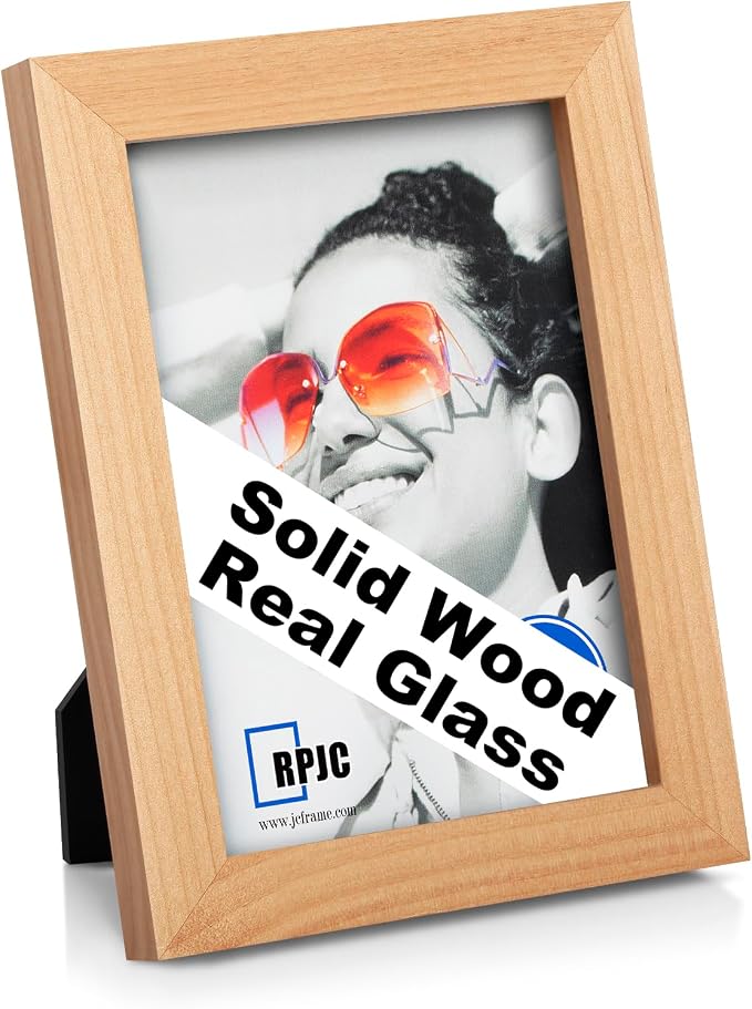 RPJC 5x7 inch Picture Frames Made of Solid Wood High Definition Glass by RPJC