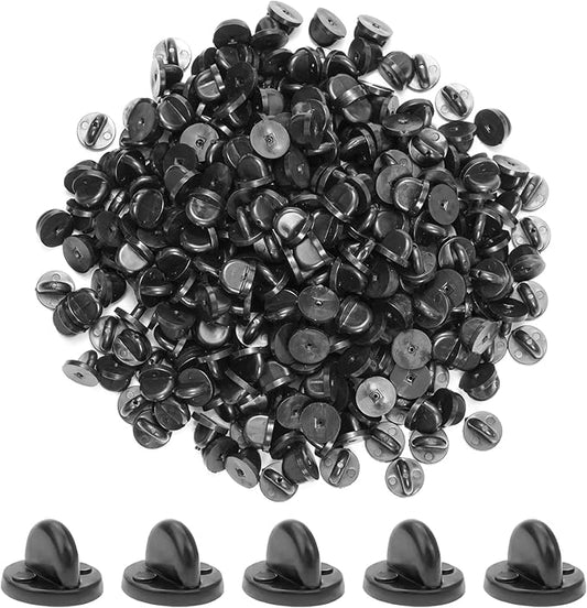 400pcs PVC Rubber Pin Backs Heliltd Butterfly Clutch Pins Backing Keepers Replacement for Uniform Badges Backing Holder Clasp Lapel Pin Enamel Pins