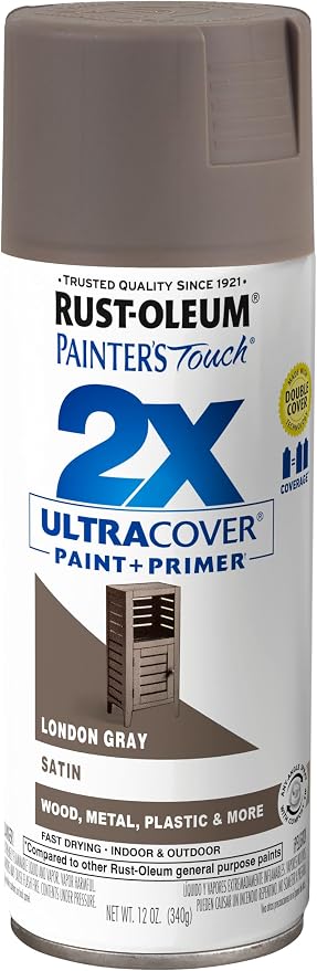 Rust-Oleum Painter's Touch 2X Ultra Cover Spray Paint, Satin London Gray | by Rust-Oleum
