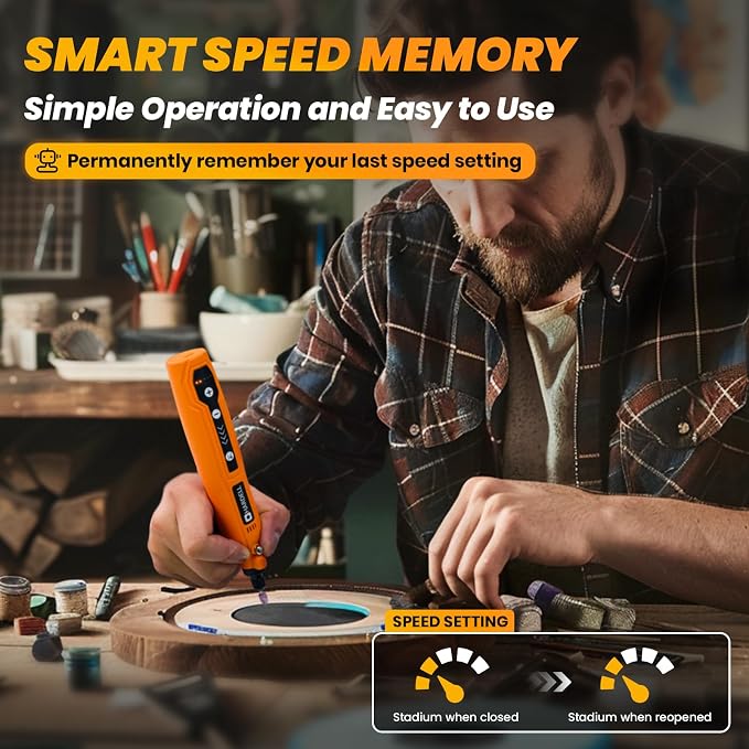 HARDELL Mini Cordless Rotary Tool, 5-Speed and USB Charging Rotary Tool Kit - Image 4