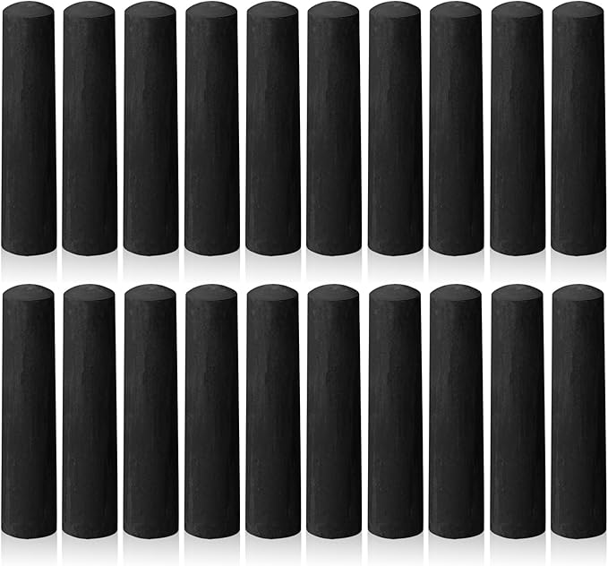 20 Pcs Sidewalk Chalks for Kids Non Toxic Jumbo Chalk for Party Gift Outdoor Art Classroom Play Painting (Black)