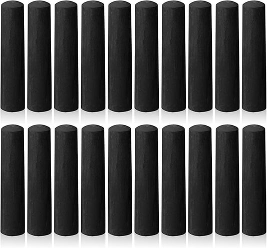 20 Pcs Sidewalk Chalks for Kids Non Toxic Jumbo Chalk for Party Gift Outdoor Art Classroom Play Painting (Black)