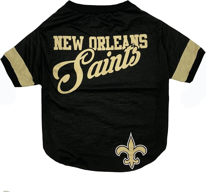NFL New Orleans Saints T-Shirt for Dogs & Cats, Large. Football Dog Shirt for by PETSFIRST
