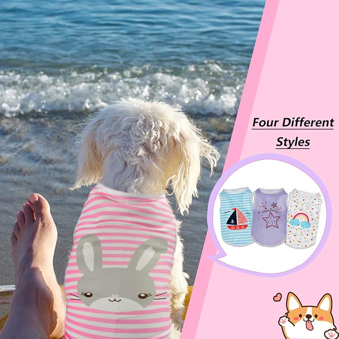 4Pcs Dog & Cat Shirts - Image 6