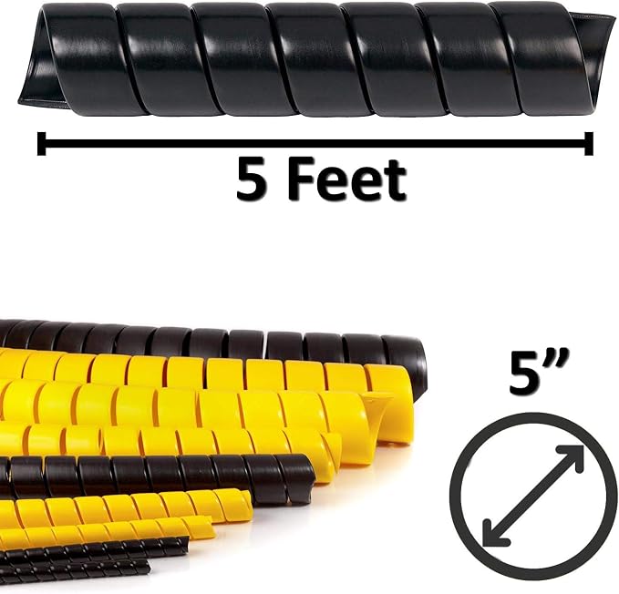 Electriduct 5 Inch Heavy Duty Spiral Wrap HDPE Flexible Plastic Cable Sleeve - Image 3