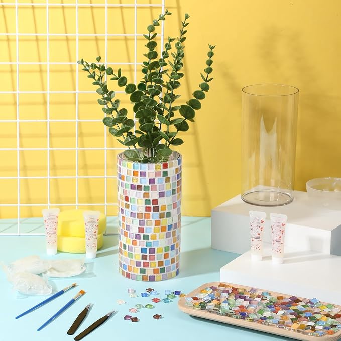 LemonRoad 2 Set DIY Mosaic Vase Kit Gifts - Image 5
