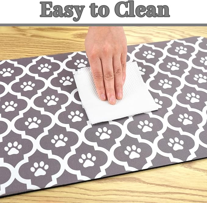 Dog Food Mat 16X24 Inch Pet Feeding Absorbent Mats - Image 6