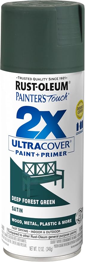 Rust-Oleum Painter's Touch 2X Ultra Cover Spray Paint, Satin Deep Forest | by Rust-Oleum