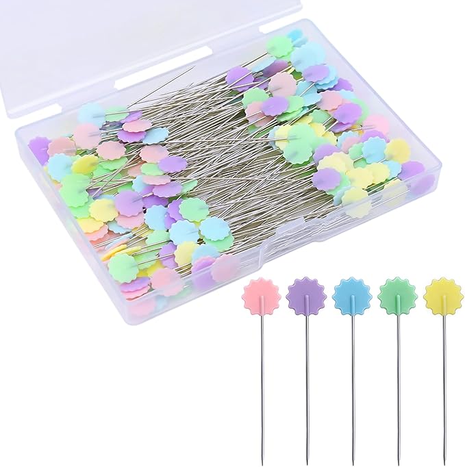 Elisel 200 pcs Multicolor Straight Pins Straight Quilting Pins Craft by Elisel