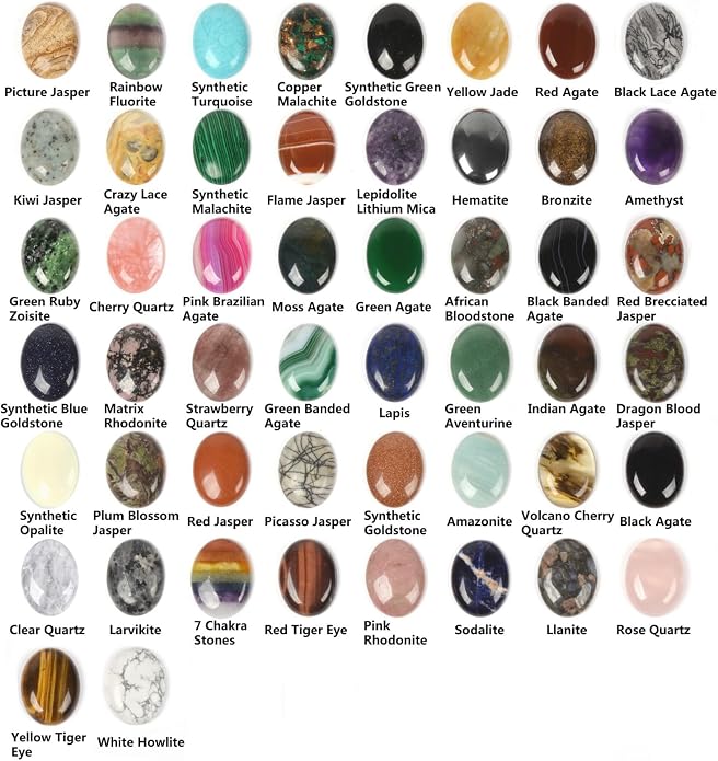 Wholesale Lot Multi-color Gemstone Round Oval Cab Cabochon - Image 2