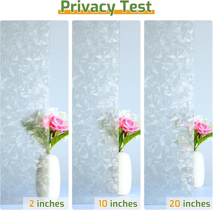 LUTE Rainbow Window Privacy Film, Stained Cling, 23.6" x 78.7" | 3D Decorative - Image 7