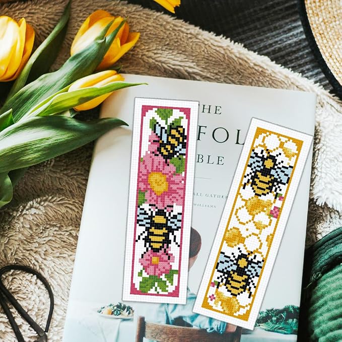 ORIGACH 6 Set Bees Cross Stitch Bookmark Kit - Image 5