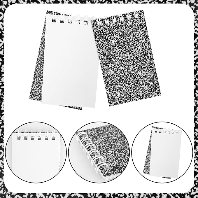 24 Pack Mini Notebook Composition Pocket Spiral Notebooks Notepads - Image 3