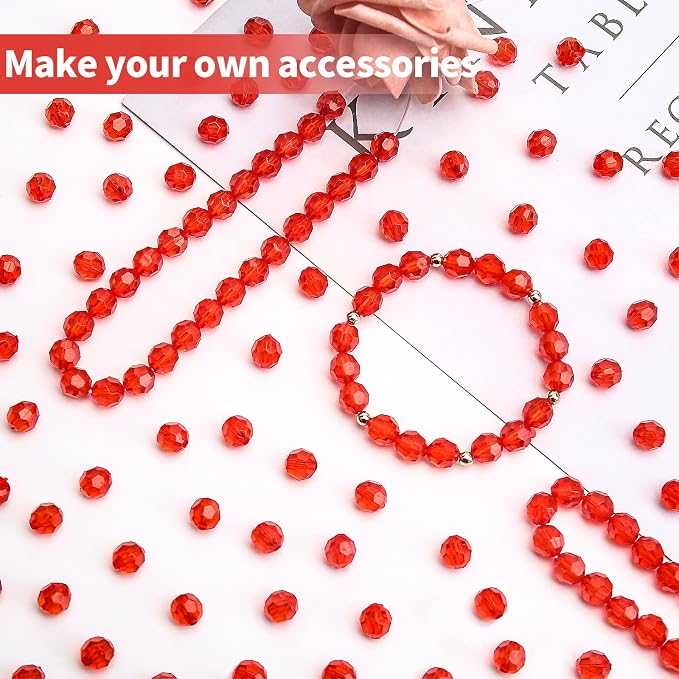 BONNY BOXX 2000pcs 4mm Acrylic Faceted Round Crystal Beads - Image 4