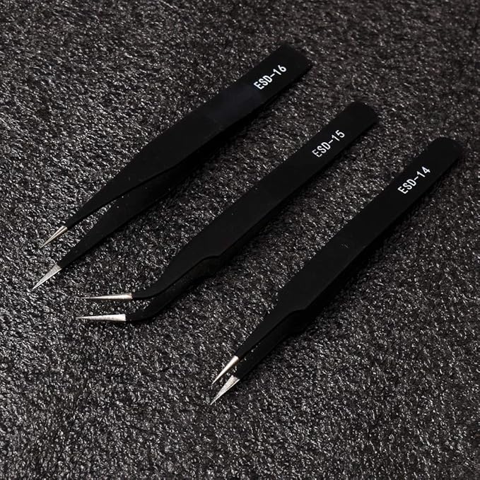 ZHIYE Precision ESD Anti-Static Tweezers, Jewelry-making, Laboratory Work - Image 6