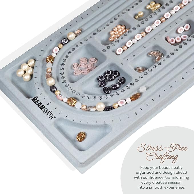 The Beadsmith Bead Board, 3 U-Shape and 3 Straight Channels, 10 x 18.5 inches - Image 5