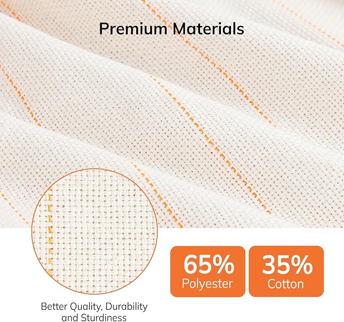 Pllieay 40" x 40" Large Overlocking Primary Tufting Cloth, Monks Cloth - Image 5