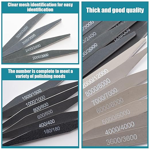 Honoson 20 Pcs Sanding Sticks for Plastic Models 3D Print Polishing Sticks - Image 3