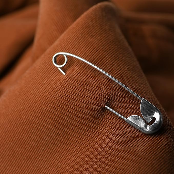 200 PCS Large Safety Pins - 2.1 Inch Heavy Duty Sewing Pins for Clothing, Strong Nickel Plated Steel
