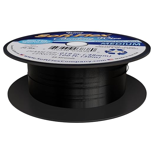 Soft Flex 49 Strand Beading Wire - Medium 0.19 Diameter - 100 Feet Nylon Design Wire