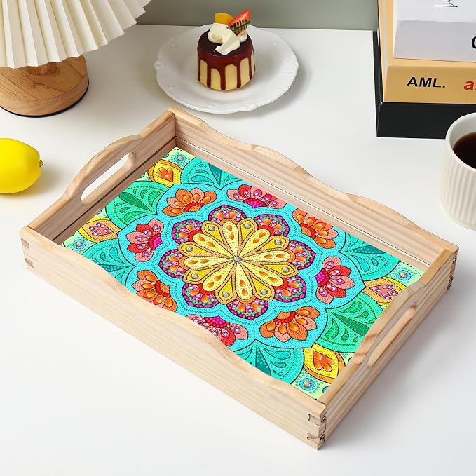 EWJRNSF Diamond Art Kits for Adults Wooden Serving Trays - Image 7