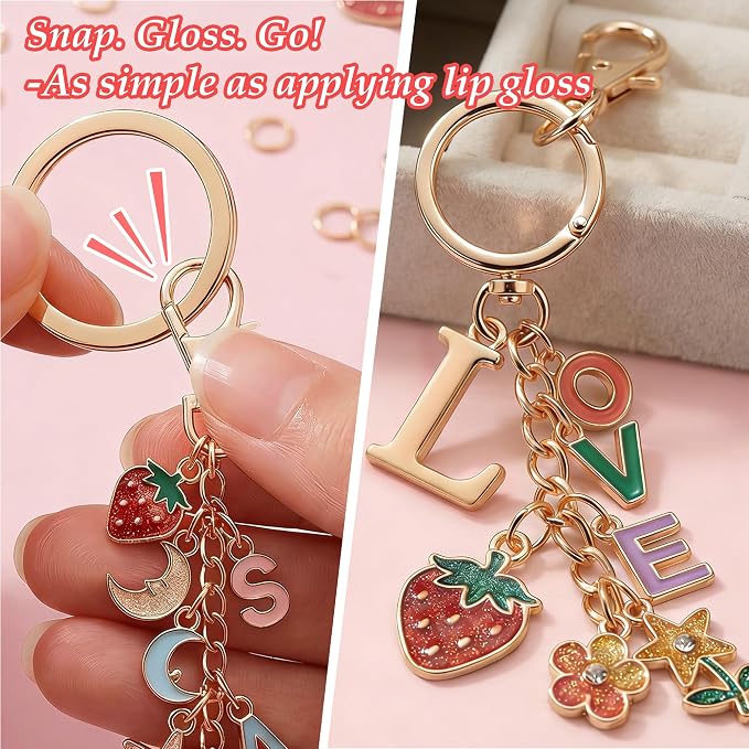 Lemosyu 383Pcs Keychain Making Kit Charms - Image 7