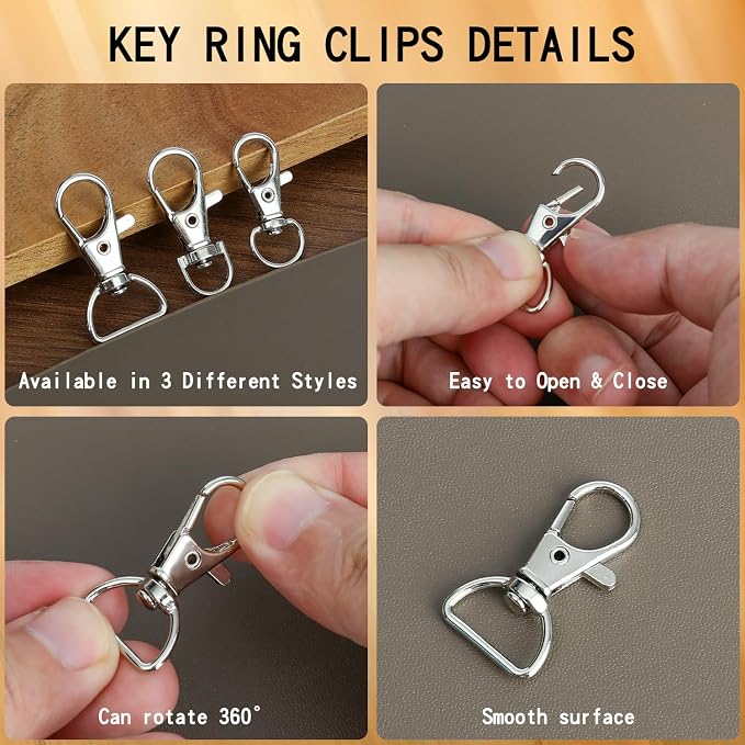 274Pcs Keychain Making Kit, Keychain Craft Including Key Chain Hooks, Key Rings - Image 5