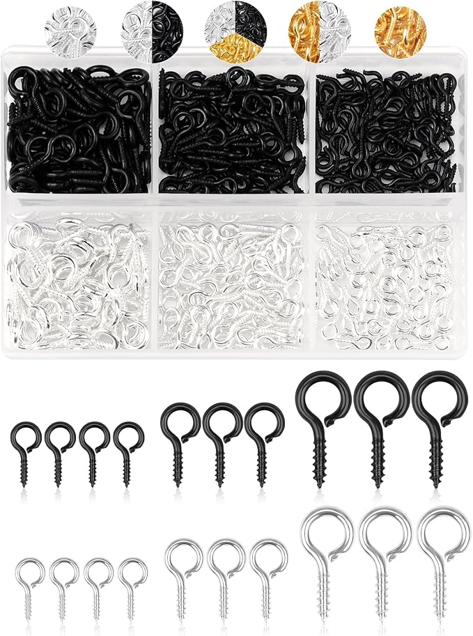 FIVEIZERO 450pcs Small Screw Eye Pins by FIVEIZERO