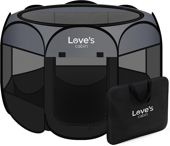 Love's cabin Pet Puppy Dog Playpen, Large Dog Tent Crates Cage Indoor/Outdoor by Lovescabin