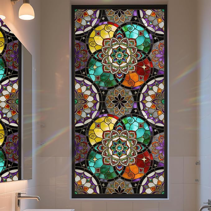 Stained Glass Window Privacy Film Static Cling - Image 4