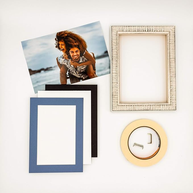 11x14 Mat Bevel Cut for 8.5x11 Photos - Acid Free Brittany Blue Precut Matboard With Backing Board and Crystal Clear, Self Seal Photo Mat Bag - For Pictures, Photos, Framing - 4-ply Thickness