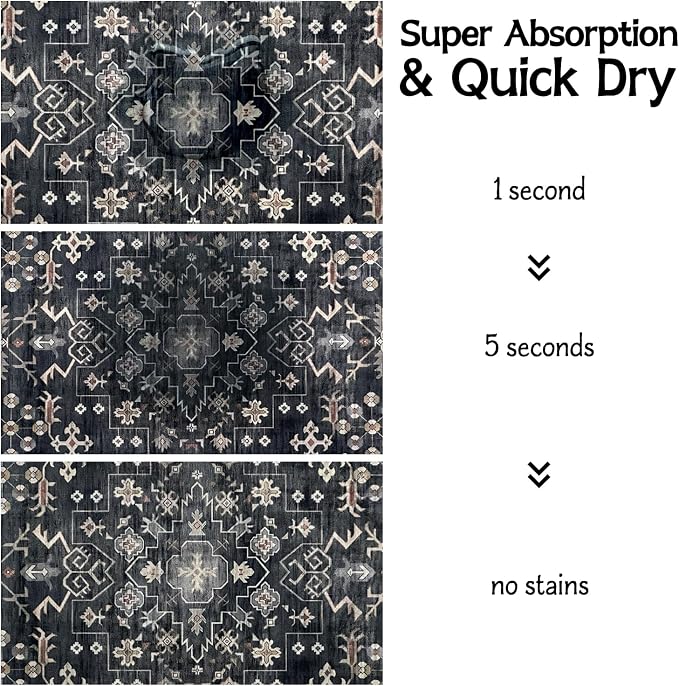 Pet Food Mats for Floor, Absorbent Dog Mat for Food and Water Dispenser Mat - Image 3