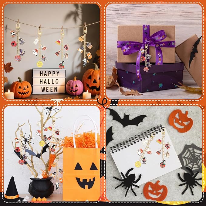 AUGSUN 189Pcs Halloween Keychain Making Kit Holiday DIY Keychain Craft | - Image 6