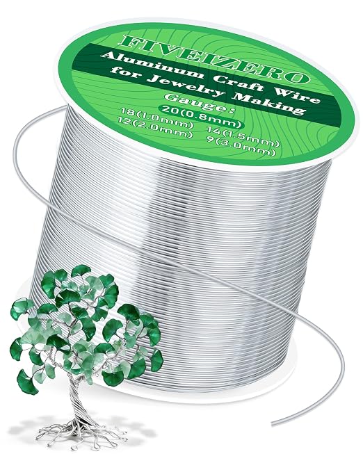 FIVEIZERO 20 Gauge Aluminum Craft Wire 328ft, Armature Wire by FIVEIZERO