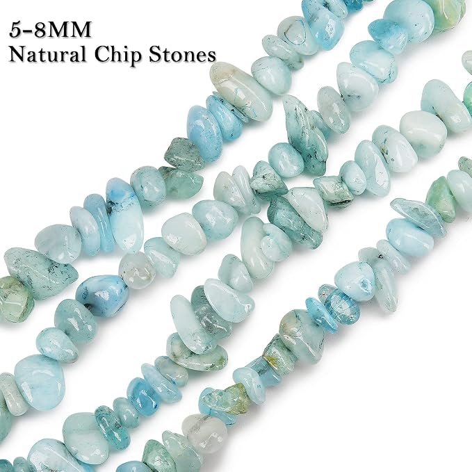 456 PCs Natural Chip Stone Beads, 5-8mm Irregular Multicolor Gemstones Loose - Image 3