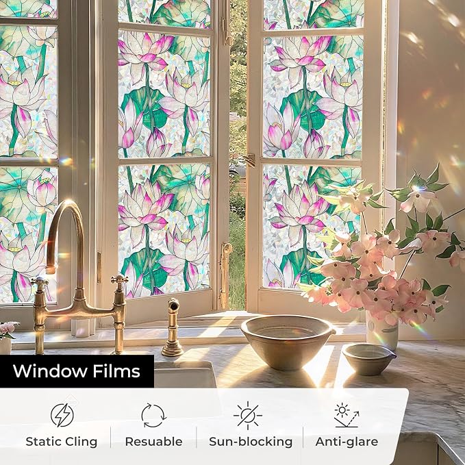 ADD.HERES Window Privacy Film, Stained Glass Decorative Static Cling, Removable - Image 4