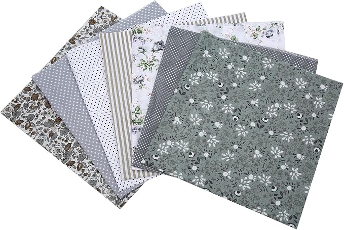 Cotton Fabric DIY Making Supplies Quilting Patchwork Fabric Fat Quarter Bundles by Antetek