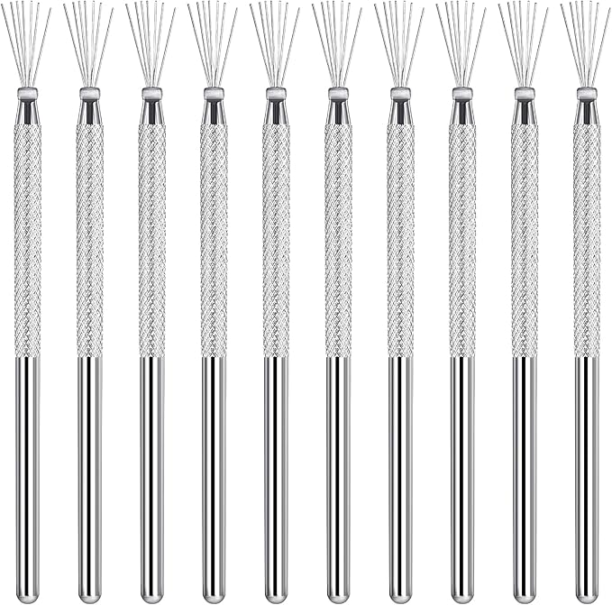 10 Pcs Needle Tools for Clay, Clay Modeling Tools, Seven Needles Wire Texture Tool, Sculpting Ceramics Pottery Carving Tool for Ceramic Polymer Pottery Sculpting, Texturing, Modeling