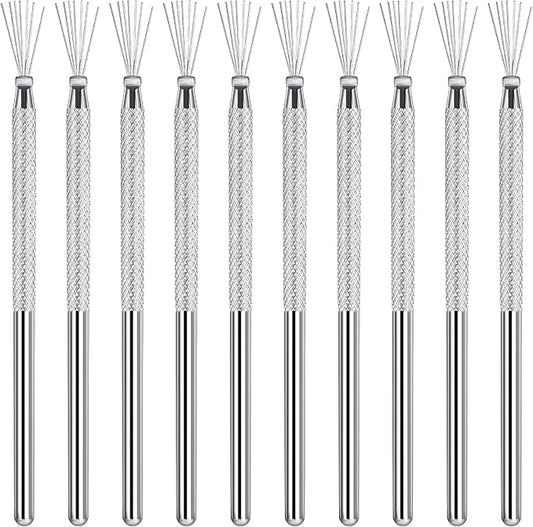 10 Pcs Needle Tools for Clay, Clay Modeling Tools, Seven Needles Wire Texture Tool, Sculpting Ceramics Pottery Carving Tool for Ceramic Polymer Pottery Sculpting, Texturing, Modeling
