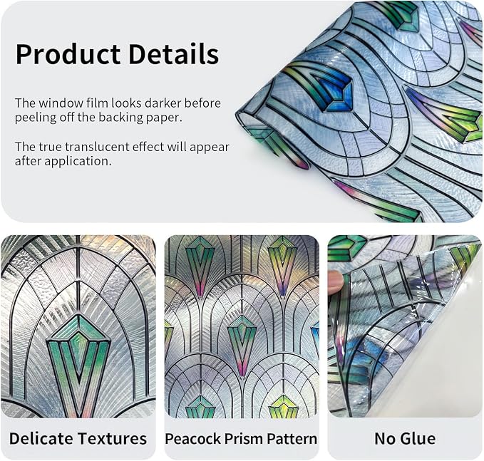 3D Vintage Stained Glass Window Film - Image 3