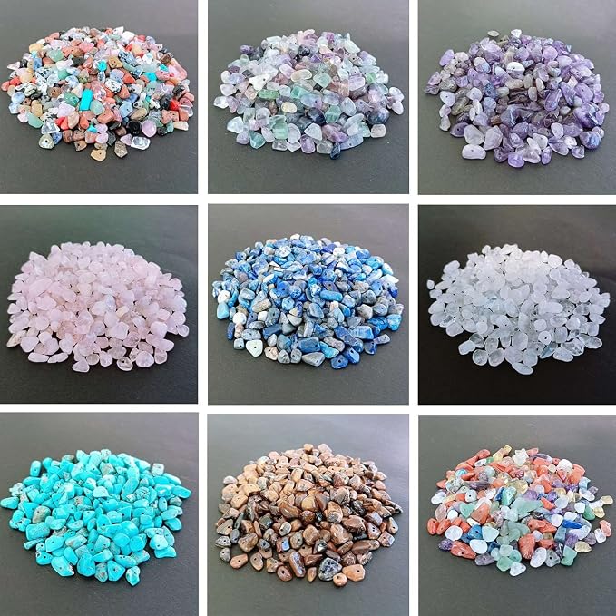 LAIDANLA Clear Quartz 400pcs Natural Chip Stone Beads 5-8mm Healing Crystal - Image 3