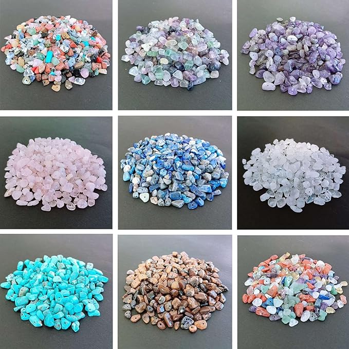 LAIDANLA Blue Turquoise 400pcs Natural Chip Stone Beads 5-8mm Healing Crystal - Image 3