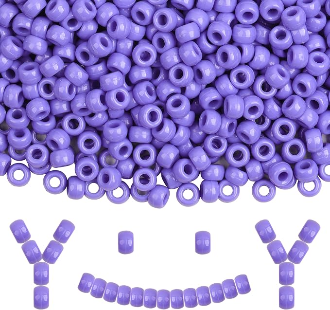 Plastic Pony Beads, for Bracelet, Hair Braiding, Friendship Bracelets, Jewelry by KAKW