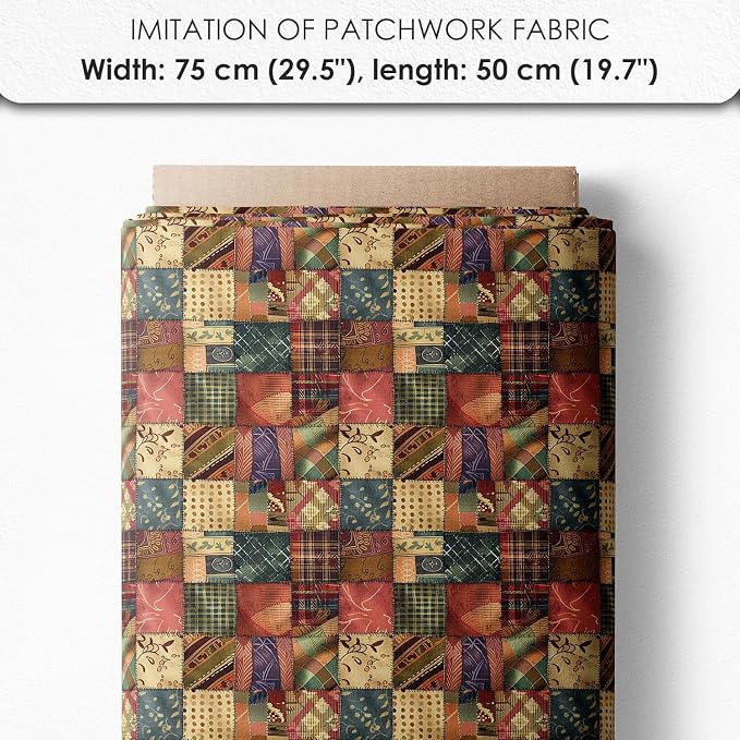 Elegant Lady Patchwork Cotton Fabric Panel – 6 Designs + Bonus Patchwork Sheet - Image 7