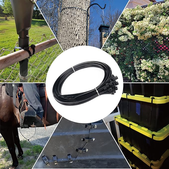 Zip Ties, Zip Ties Heavy Duty, Cable ties, Large Zipties Heavy Duty Black - Image 6