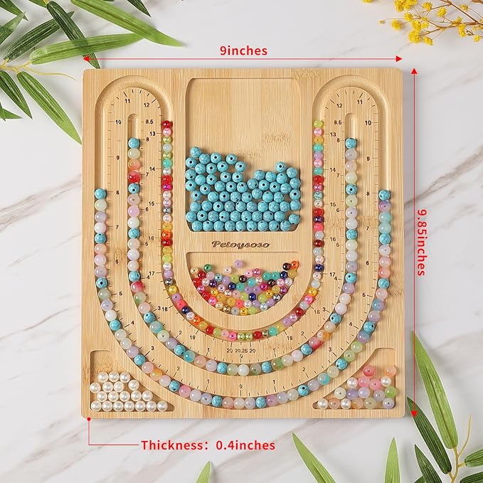 Petoysoso Bamboo Bead Board for Jewelry Making - Image 4